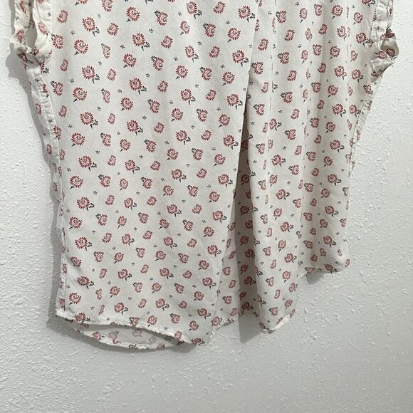 Jachs Girlfriend Womens Top Floral Print Button Front Collared Size XXL Casual - Picture 9 of 9